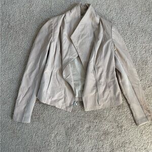 Vince Women's Beige Leather Jacket